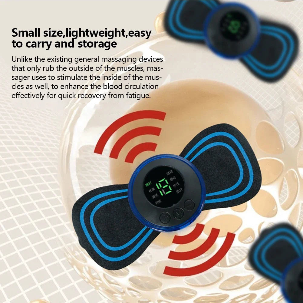 LCD Display EMS Neck Stretcher Massager Patch