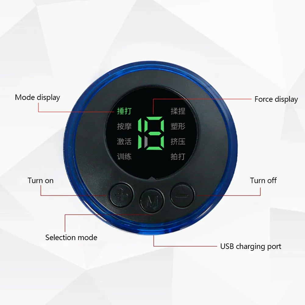 LCD Display EMS Neck Stretcher Massager Patch