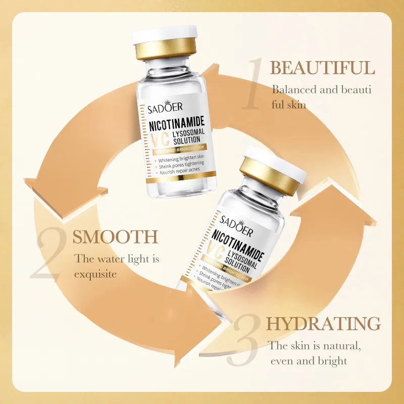Niacinamide Whitening Serum Set - Pore Shrink, Hydrate, Anti-Aging