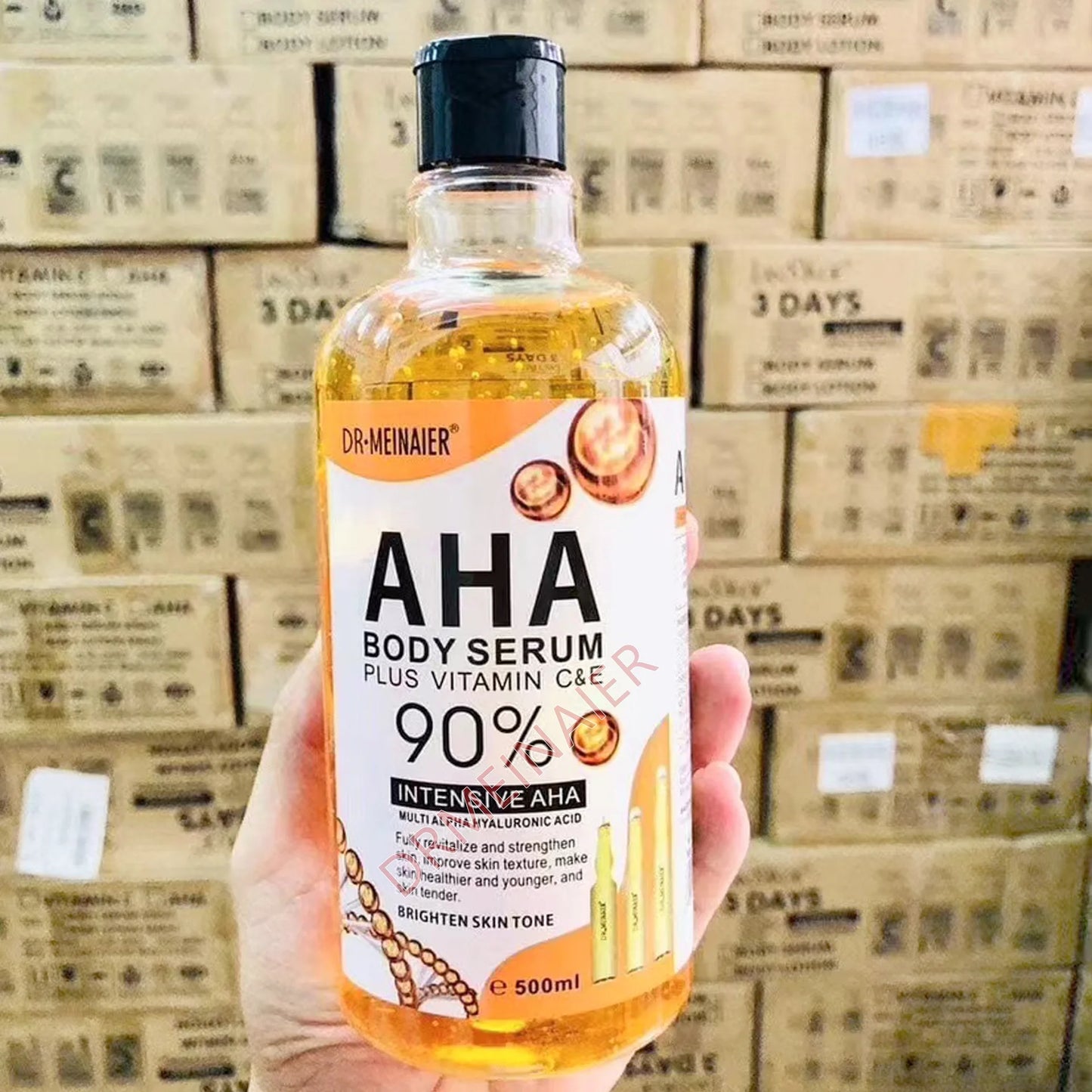 500ML Vitamin C AHA HYALURONIC & NICOTINAMIDE Face Serum