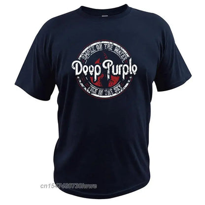 Deep Purple Tshirt Album Machine Head Smoke Song On The Water Tshirt English Rock Band 100% Cotton Basic Camiseta