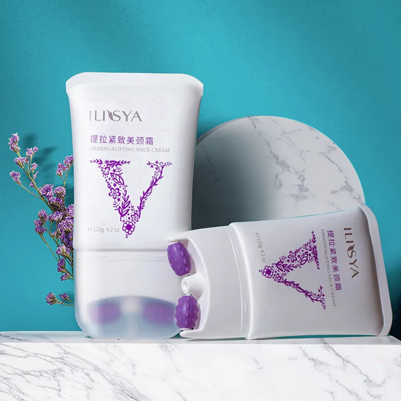 ILISYA Neck Firming Cream with Double-Roller