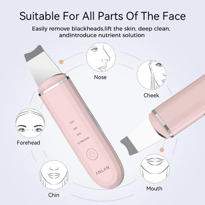 ANLAN Ultrasonic Face Skin Scrubber Lift Machine