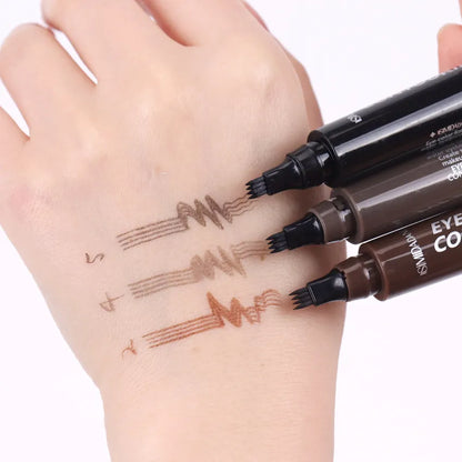 Waterproof 4-Fork Long-lasting natural Cosmetic Eyebrow Pencil