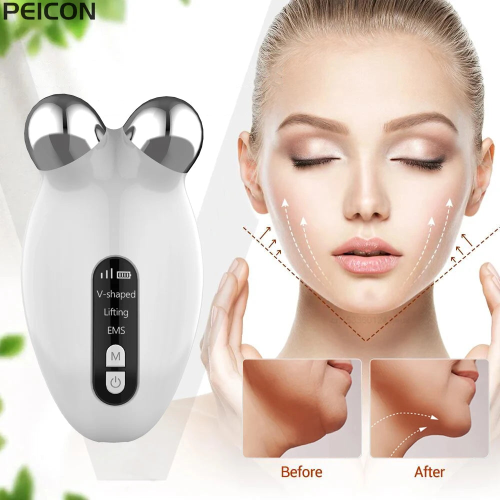 EMS Face Lifting Massager for Wrinkle Removal and Skin Firming