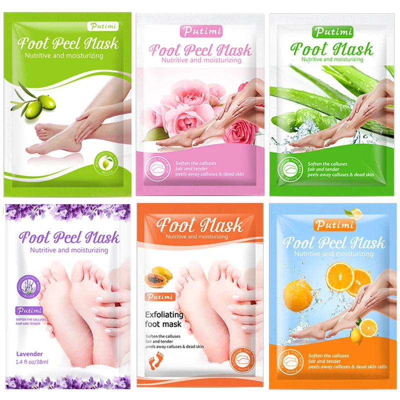 6Pair Feet Exfoliating Foot Mask for Peeling Dead Skin