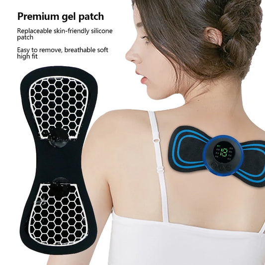 LCD Display EMS Neck Stretcher Massager Patch