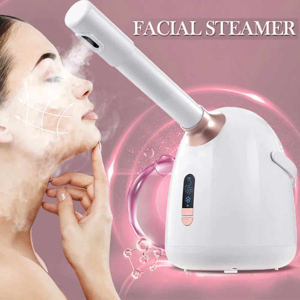 SPA Facial Steamer: Hot/Cool, Moisturizing Nano Mist, Anti-aging Sauna