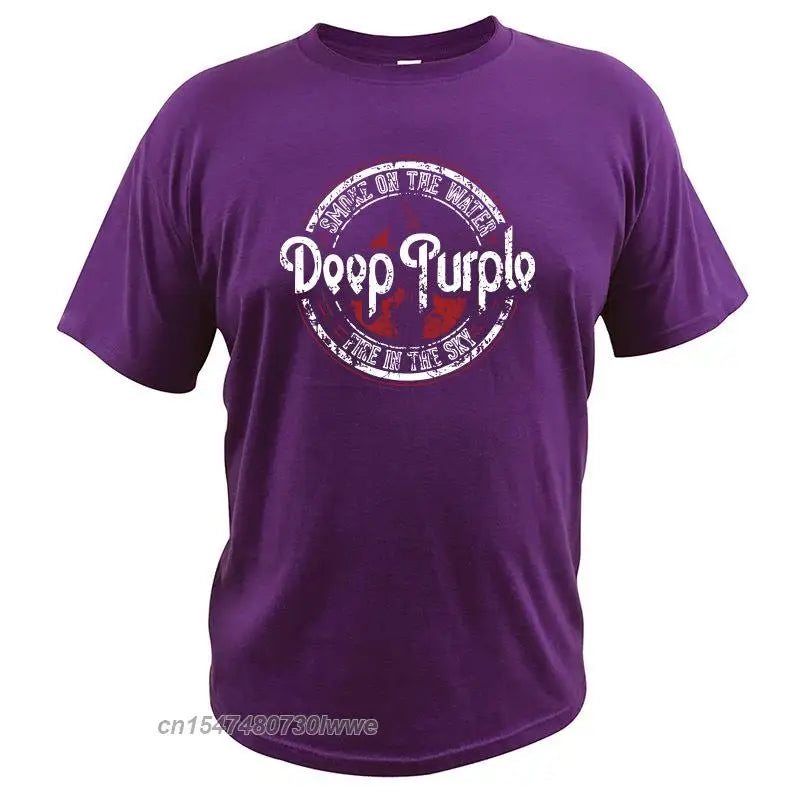 Deep Purple Tshirt Album Machine Head Smoke Song On The Water Tshirt English Rock Band 100% Cotton Basic Camiseta